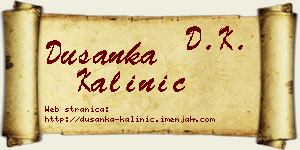 Dušanka Kalinić vizit kartica